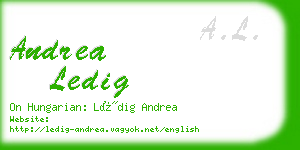 andrea ledig business card